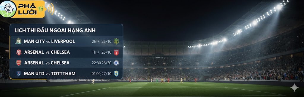 Lịch thi đấu Ngoại hạng Anh đầy đủ và sớm nhất